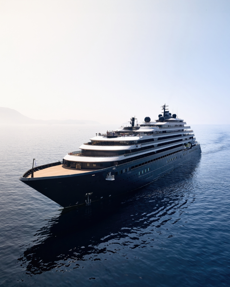 Luxury yacht at sea